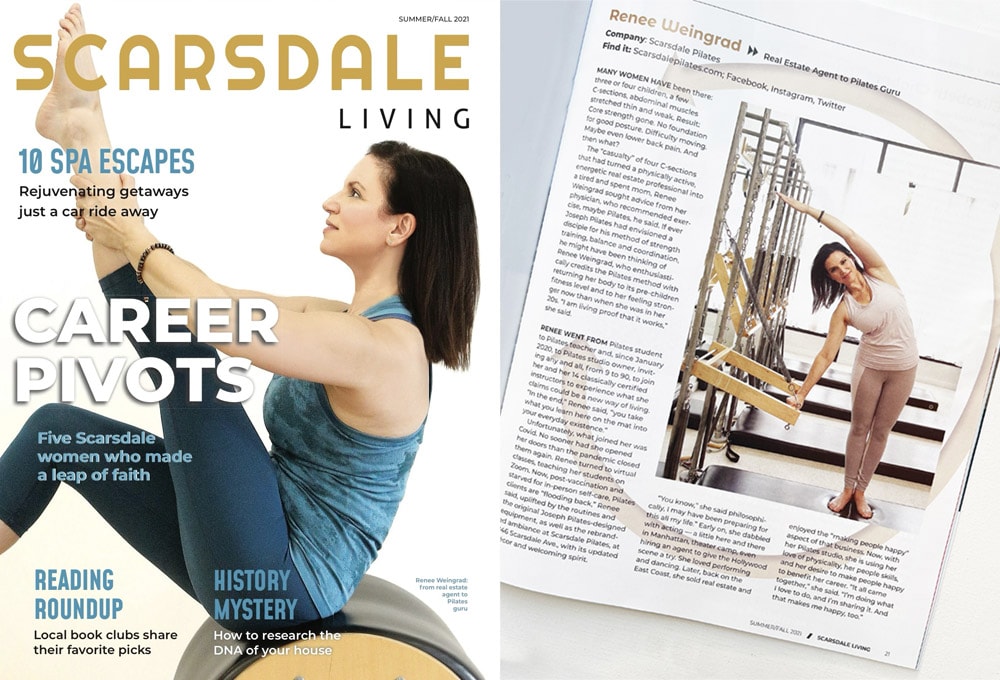 Renee Weingrad, Pilates studio owner, featured in Scarsdale Living magazine